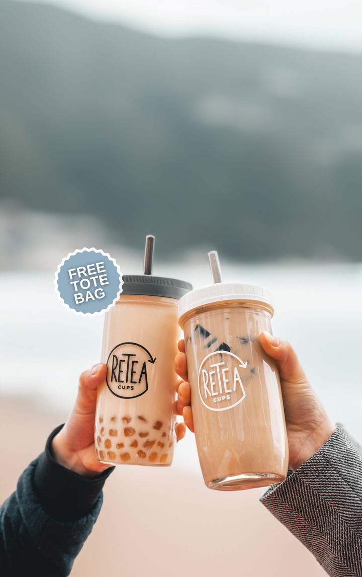 Boba for the Earth: Enjoy your fave anywhere, anytime. DIY boba kits and reusable cups for your every craving. Receive a FREE tote bag with every Retea Cup Purchase and up to 40% off reusable products.