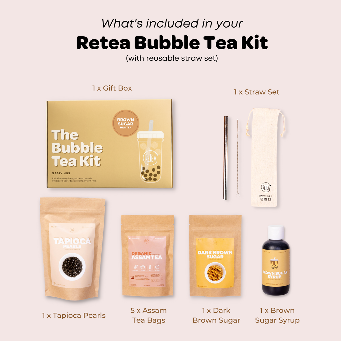 Brown Sugar Milk Tea Boba Kit