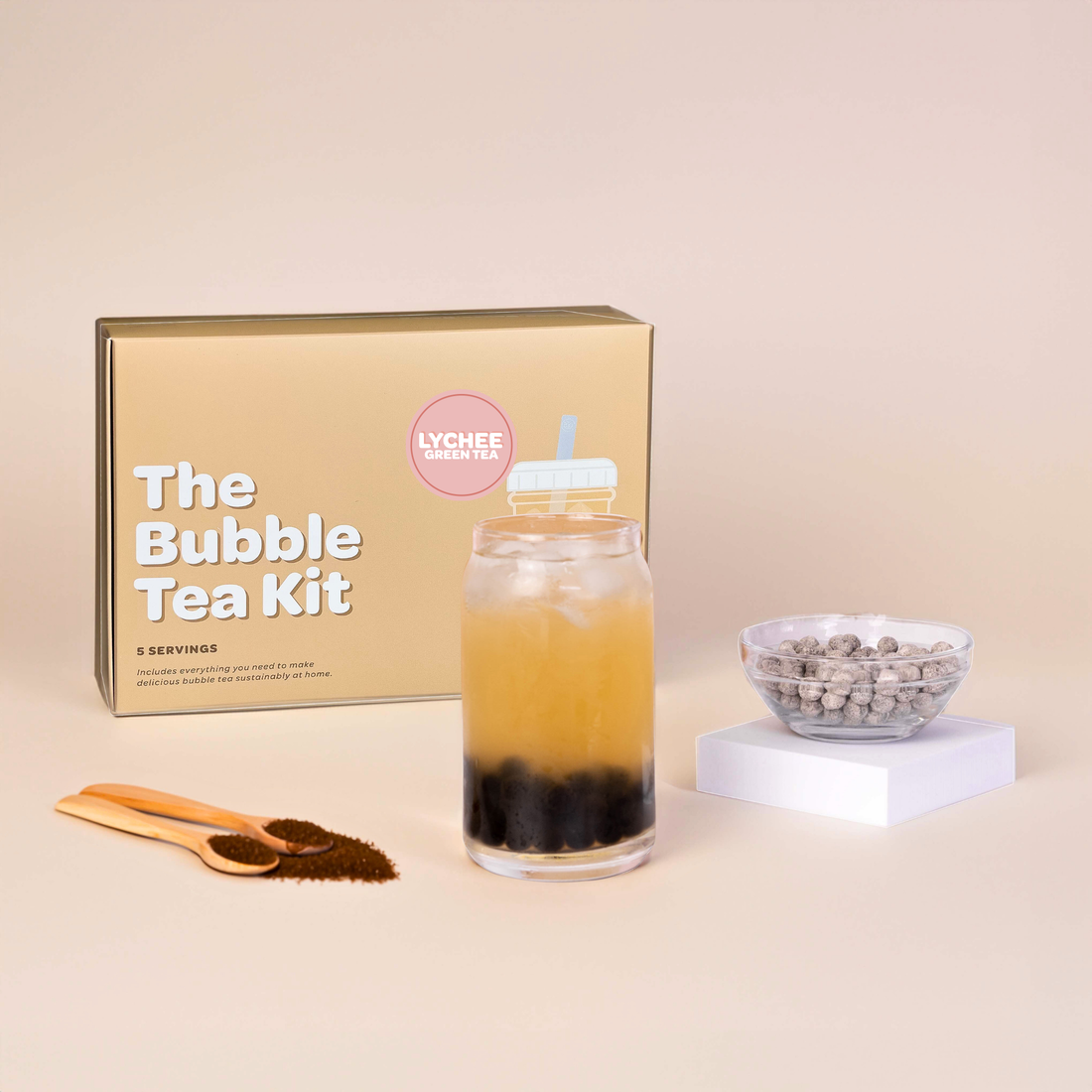 Lychee Green Tea Boba Kit