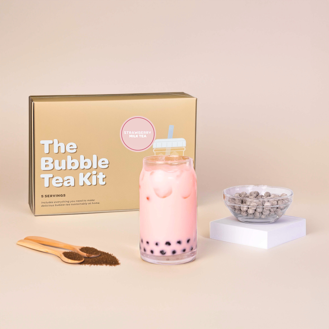 Strawberry Milk Tea Boba Kit