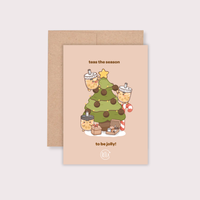 Bubble Tea Holiday Greeting Card