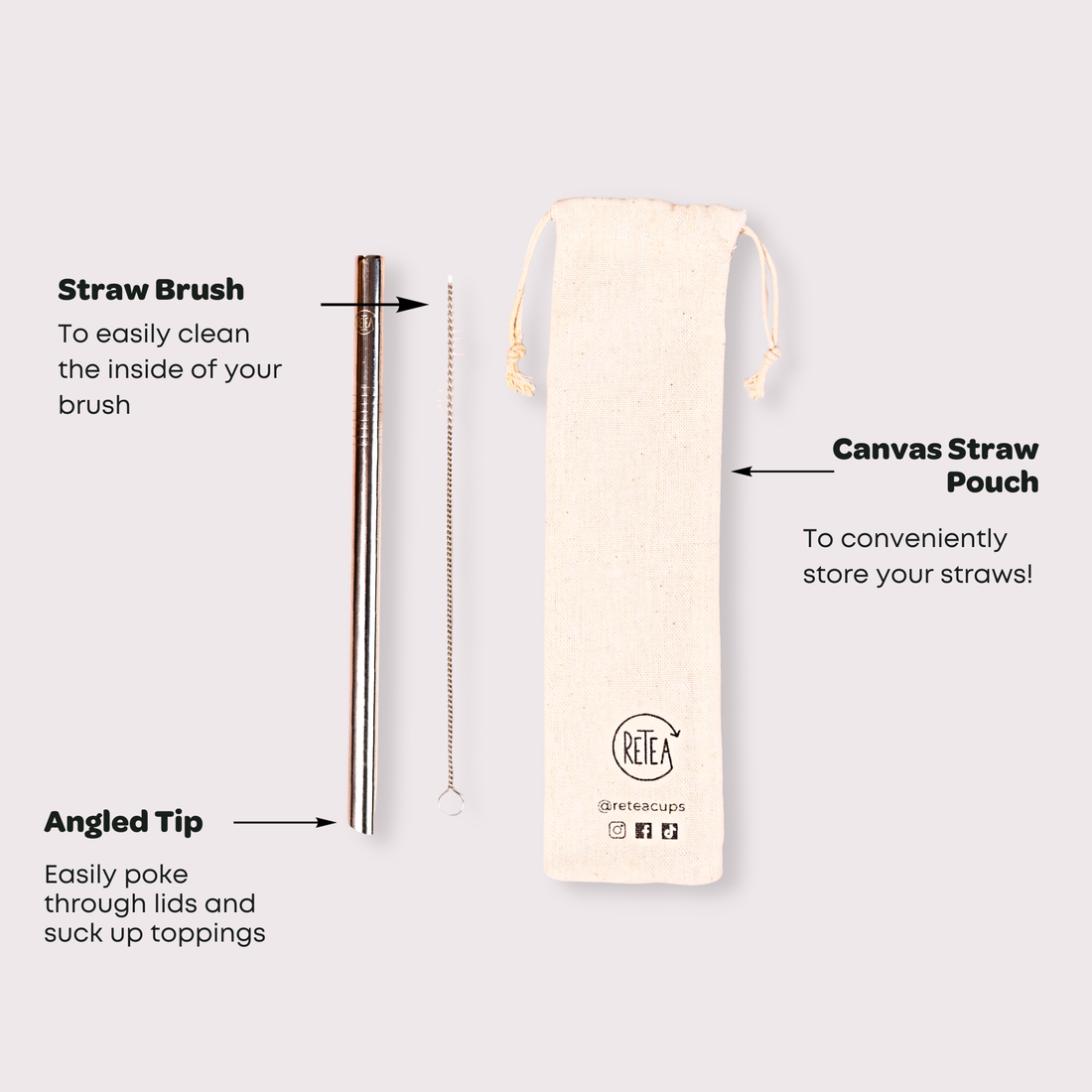 Reusable Straw Set