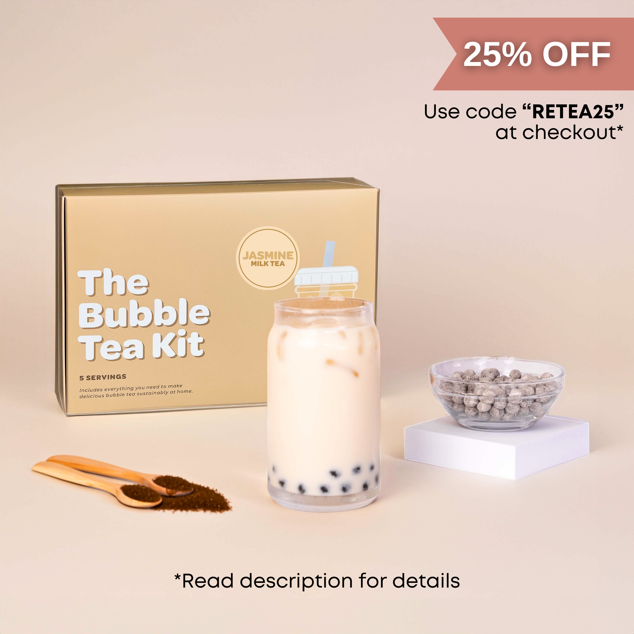 Jasmine Milk Tea Bubble Tea Kit | At-Home Boba | Toronto, Canada