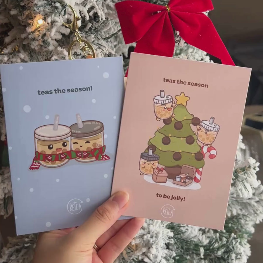 Bubble Tea Holiday Greeting Card