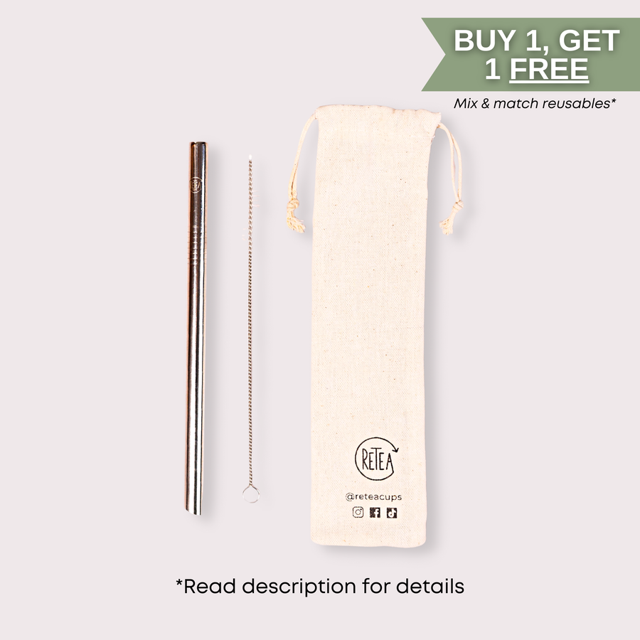 Reusable Bubble Tea/Boba Metal Straw Set | Retea | Toronto, Canada