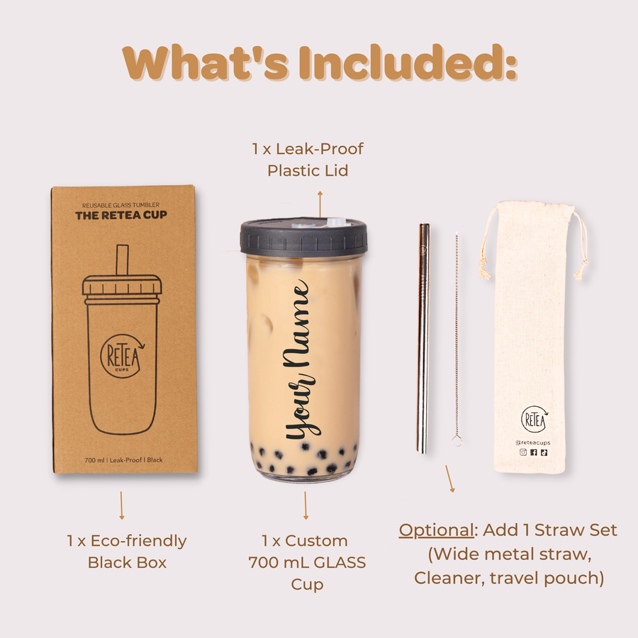 Personalized Retea Cup | Reusable Bubble Tea Cup